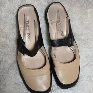 Italian Leather Mules Taryn Rose Vintage Size 39.5